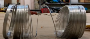 Stretched out metal slinky