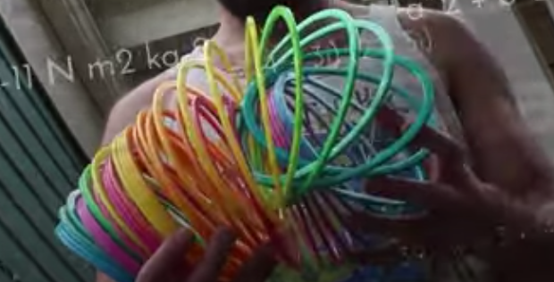 Untangling rainbow plastic slinky