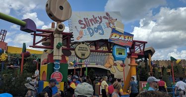 Slinky dog ride entrance